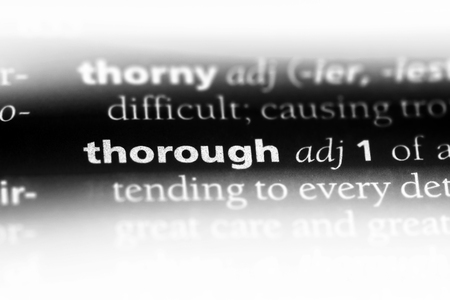 thorough word in a dictionary. thorough concept.の写真素材