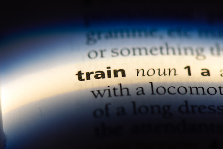 train word in a dictionary. train concept.の写真素材