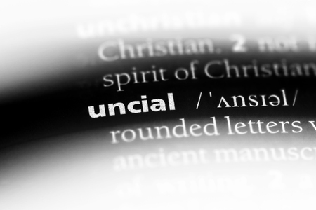 uncial word in a dictionary. uncial concept.の写真素材