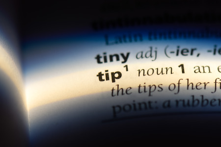 tip word in a dictionary. tip concept.の写真素材