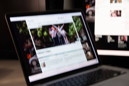 Milan, Italy - August 15, 2018: Open Society Foundations NGO website homepage. Open Society Foundations logo visible.のeditorial素材