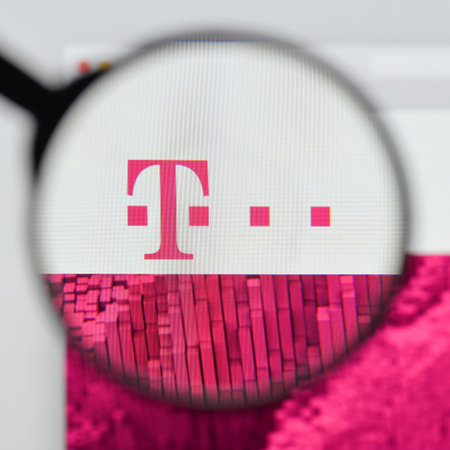 Milan, Italy - August 20, 2018: T-Mobile website homepage. T-Mobile logo visible.
