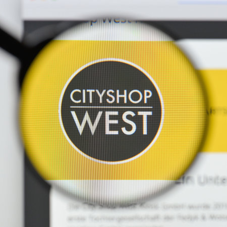 Milan, Italy - August 20, 2018: City Shop West Kiosk website homepage. City Shop West Kiosk logo...