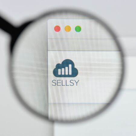 Milan, Italy - August 20, 2018: Easybill Sellsy website homepage. Easybill Sellsy logo visible.のeditorial素材