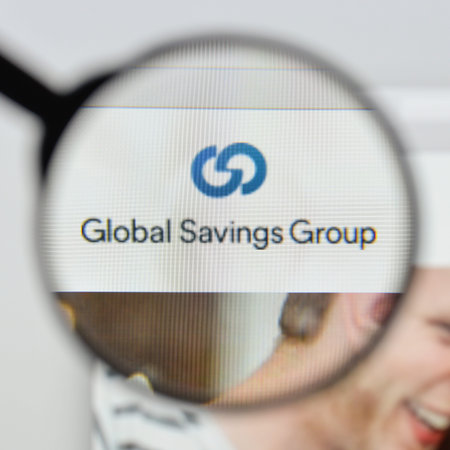 Milan, Italy - August 20, 2018: Global Savings Group website homepage. Global Savings Group logo...