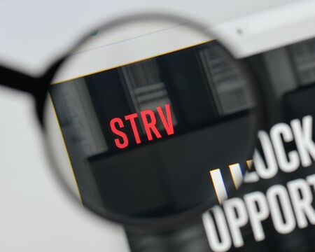 Milan, Italy - August 20, 2018: Storytel website homepage. Storytel logo visible.のeditorial素材