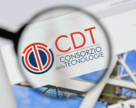 Milan, Italy - August 20, 2018: Consorzio delle Tecnologie website homepage. Consorzio delle Tecnologie logo visible.のeditorial素材