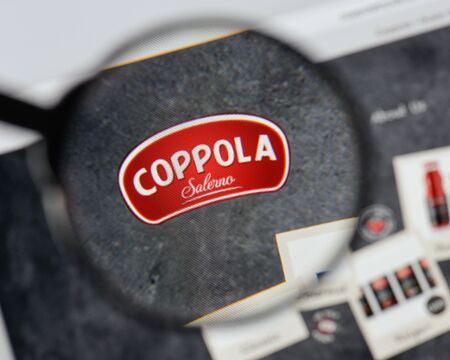 Milan, Italy - August 20, 2018: Coppola Foods website homepage. Coppola Foods logo visible.のeditorial素材