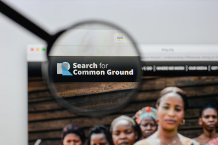 Milan, Italy - August 20, 2018: Common Ground website homepage. Common Ground logo visible.