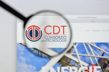 Milan, Italy - August 20, 2018: Consorzio delle Tecnologie website homepage. Consorzio delle...