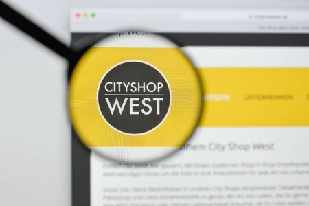 Milan, Italy - August 20, 2018: City Shop West Kiosk website homepage. City Shop West Kiosk logo visible.のeditorial素材