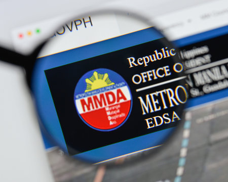 Milan, Italy - August 20, 2018: Official MMDA website homepage. Official MMDA logo visible.