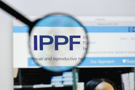 Milan, Italy - August 20, 2018: International Planned Parenthood Federation website homepage. International Planned Parenthood Federation logo visible.のeditorial素材