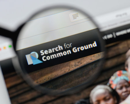 Milan, Italy - August 20, 2018: Common Ground website homepage. Common Ground logo visible.
