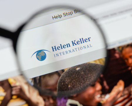 Milan, Italy - August 20, 2018: Helen Keller International website homepage. Helen Keller...
