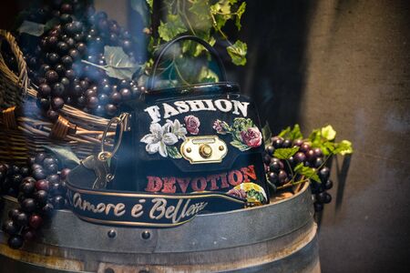 Milan, Italy - September 21, 2018: Dolce Gabbana store in Milan. Montenapoleone area. Fashion week Dolce Gabbana shopping.のeditorial素材