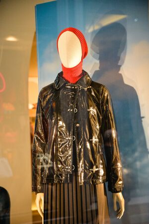 Milan, Italy - September 21, 2018: Fay store in Milan. Montenapoleone area. Fashion week Fay shopping.のeditorial素材