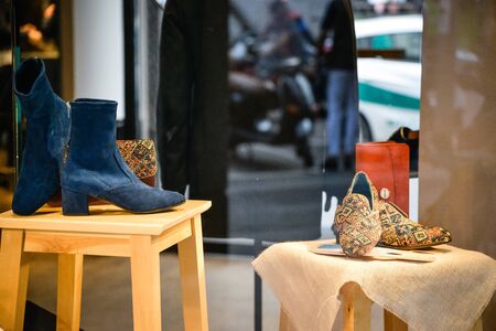 Milan, Italy - September 21, 2018: Fratelli Rossetti store in Milan. Montenapoleone area. Fashion week Fratelli Rossetti shopping.のeditorial素材