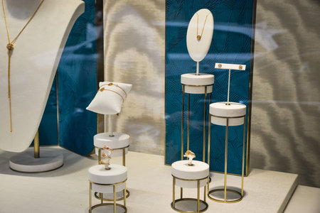 Milan, Italy - September 21, 2018: Piaget store in Milan. Montenapoleone area. Fashion week Piaget...