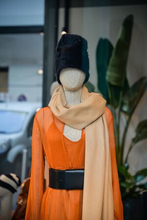 Milan, Italy - September 21, 2018: Liviana Conti store in Milan. Montenapoleone area. Fashion week Liviana Conti shopping.のeditorial素材