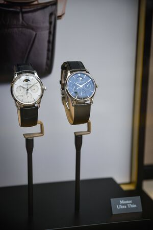 Milan, Italy - September 21, 2018: Jeager Le Coultre store in Milan. Montenapoleone area. Fashion week Jeager Le Coultre shopping.のeditorial素材