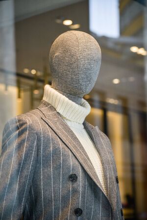 Milan, Italy - September 21, 2018: Hugo Boss store in Milan. Montenapoleone area. Fashion week Hugo Boss shopping.のeditorial素材