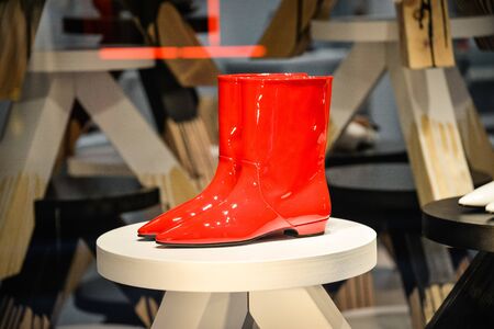 Milan, Italy - September 21, 2018: Miu Miu store in Milan. Montenapoleone area. Fashion week Miu Miu shopping.のeditorial素材