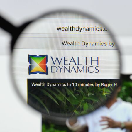 Milan, Italy - August 20, 2018: Wealth Dynamics website homepage. Wealth Dynamics logo visible.のeditorial素材