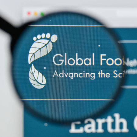Milan, Italy - August 20, 2018: Global Footprint Network website homepage. Global Footprint Network...