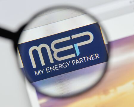 Milan, Italy - August 20, 2018: MEP Werke website homepage. MEP Werke logo visible.のeditorial素材