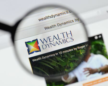 Milan, Italy - August 20, 2018: Wealth Dynamics website homepage. Wealth Dynamics logo visible.のeditorial素材