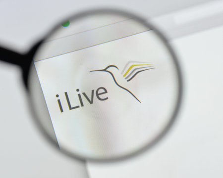 Milan, Italy - August 20, 2018: iLive Holding website homepage. iLive Holding logo visible.