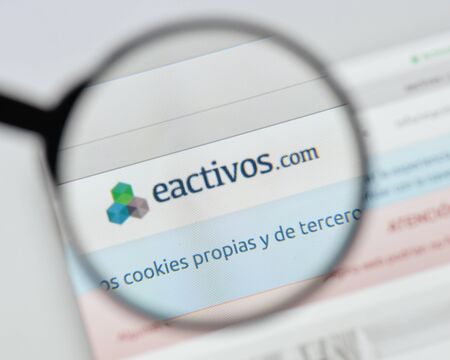 Milan, Italy - August 20, 2018: Activos Concursales website homepage. Activos Concursales logo visible.のeditorial素材