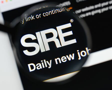 Milan, Italy - August 20, 2018: SIRE Life Sciences website homepage. SIRE Life Sciences logo visible.のeditorial素材