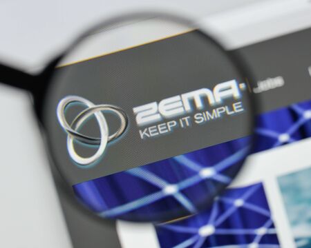 Milan, Italy - August 20, 2018: ZEMA IT website homepage. ZEMA IT logo visible.のeditorial素材