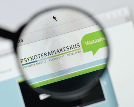 Milan, Italy - August 20, 2018: Psykoterapiakeskus Vastaamo website homepage. Psykoterapiakeskus Vastaamo logo visible.のeditorial素材