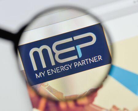 Milan, Italy - August 20, 2018: MEP Werke website homepage. MEP Werke logo visible.のeditorial素材