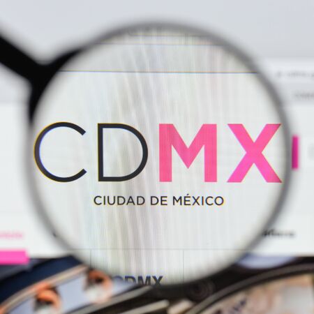 Milan, Italy - August 20, 2018: Gobierno CDMX website homepage. Gobierno CDMX logo visible.のeditorial素材