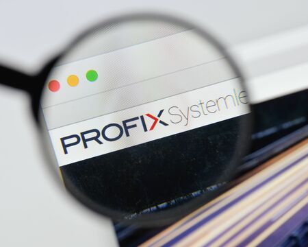 Milan, Italy - August 20, 2018: Profix Systemleasing website homepage. Profix Systemleasing logo visible.のeditorial素材