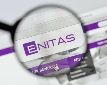 Milan, Italy - August 20, 2018: ENITAS Deutschland website homepage. ENITAS Deutschland logo visible.のeditorial素材