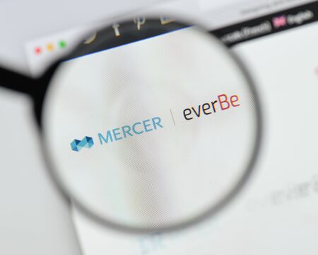 Milan, Italy - August 20, 2018: everBe website homepage. everBe logo visible.のeditorial素材