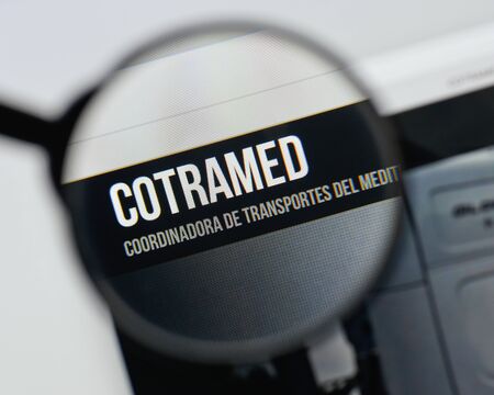 Milan, Italy - August 20, 2018: Cotramed website homepage. Cotramed logo visible.のeditorial素材
