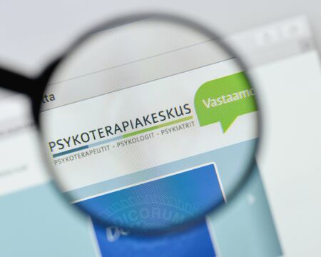 Milan, Italy - August 20, 2018: Psykoterapiakeskus Vastaamo website homepage. Psykoterapiakeskus Vastaamo logo visible.のeditorial素材