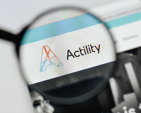 Milan, Italy - August 20, 2018: Actility website homepage. Actility logo visible.のeditorial素材