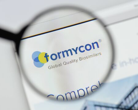 Milan, Italy - August 20, 2018: Formycon website homepage. Formycon logo visible.のeditorial素材