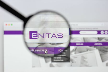 Milan, Italy - August 20, 2018: ENITAS Deutschland website homepage. ENITAS Deutschland logo visible.のeditorial素材