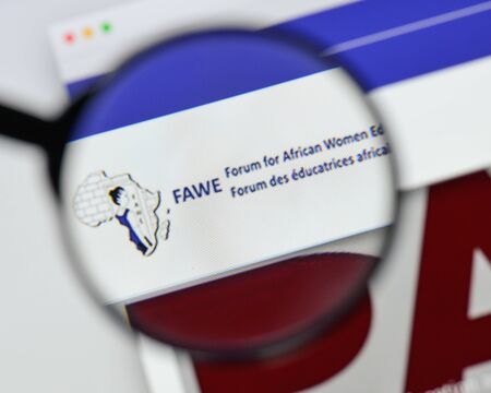 Milan, Italy - August 20, 2018: Forum for African Women Educationalists website homepage. Forum for African Women Educationalists logo visible.のeditorial素材