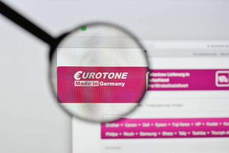 Milan, Italy - August 20, 2018: Eurotone website homepage. Eurotone logo visible.のeditorial素材
