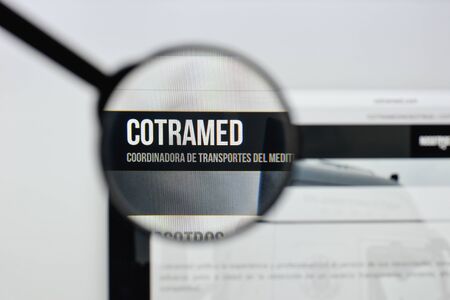 Milan, Italy - August 20, 2018: Cotramed website homepage. Cotramed logo visible.のeditorial素材