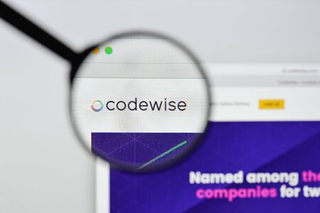 Milan, Italy - August 20, 2018: Codewise website homepage. Codewise logo visible.のeditorial素材